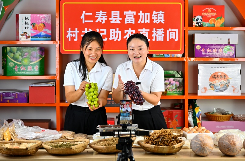 四川仁寿：村干部直播带货 振兴路越走越宽(图2)