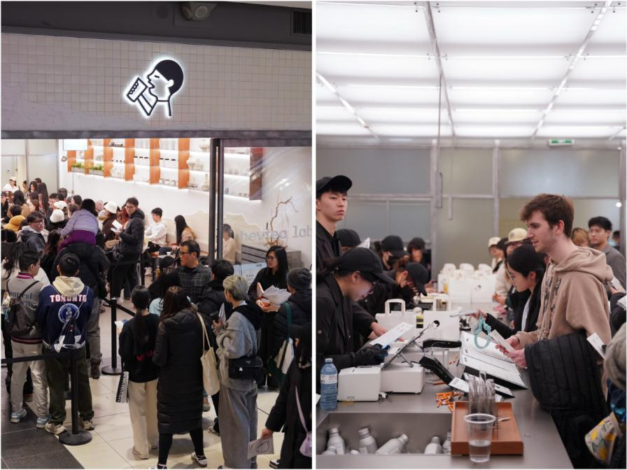 (图:2026年2月喜茶lab店在加拿大多伦多伊顿中心开业)